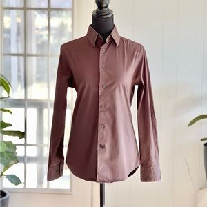 Express 1MX Modern Fit Brown Button Down Size XS